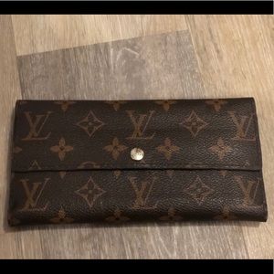 Leather Monogram style wallet